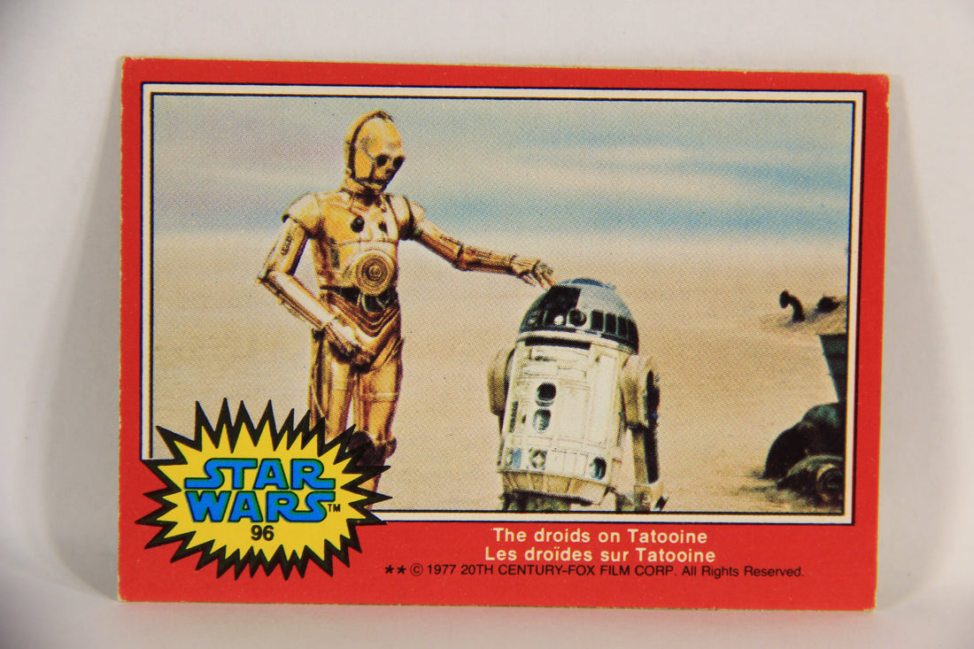 Star Wars 1977 Trading Card #96 The Droids On Tatooine FR-ENG O-Pee-Chee L018786