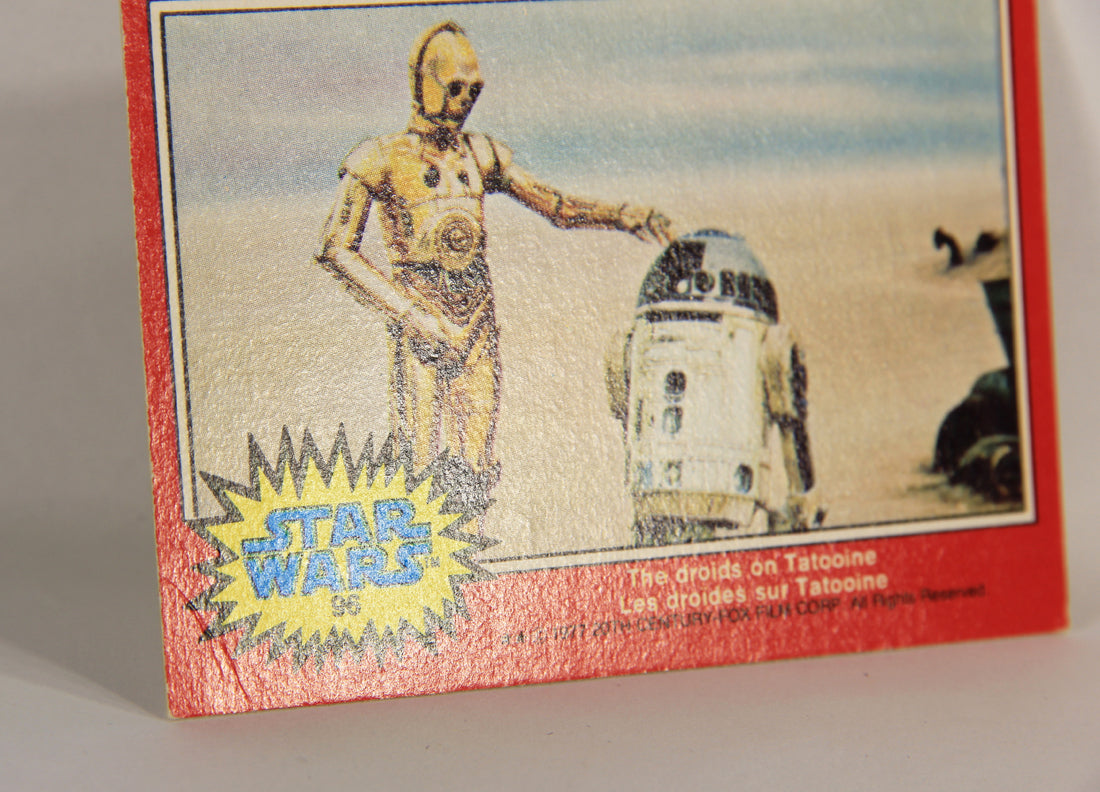 Star Wars 1977 Trading Card #96 The Droids On Tatooine FR-ENG O-Pee-Chee L018786