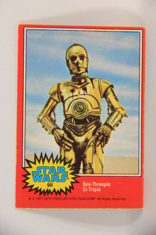 Star Wars 1977 Trading Card #98 See-Threepio FR-ENG O-Pee-Chee L018788