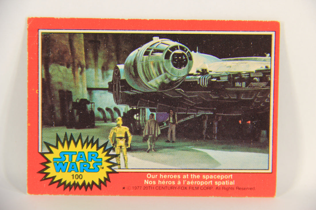 Star Wars 1977 Card #100 Our Heroes At The Spaceport FR-ENG O-Pee-Chee L018790