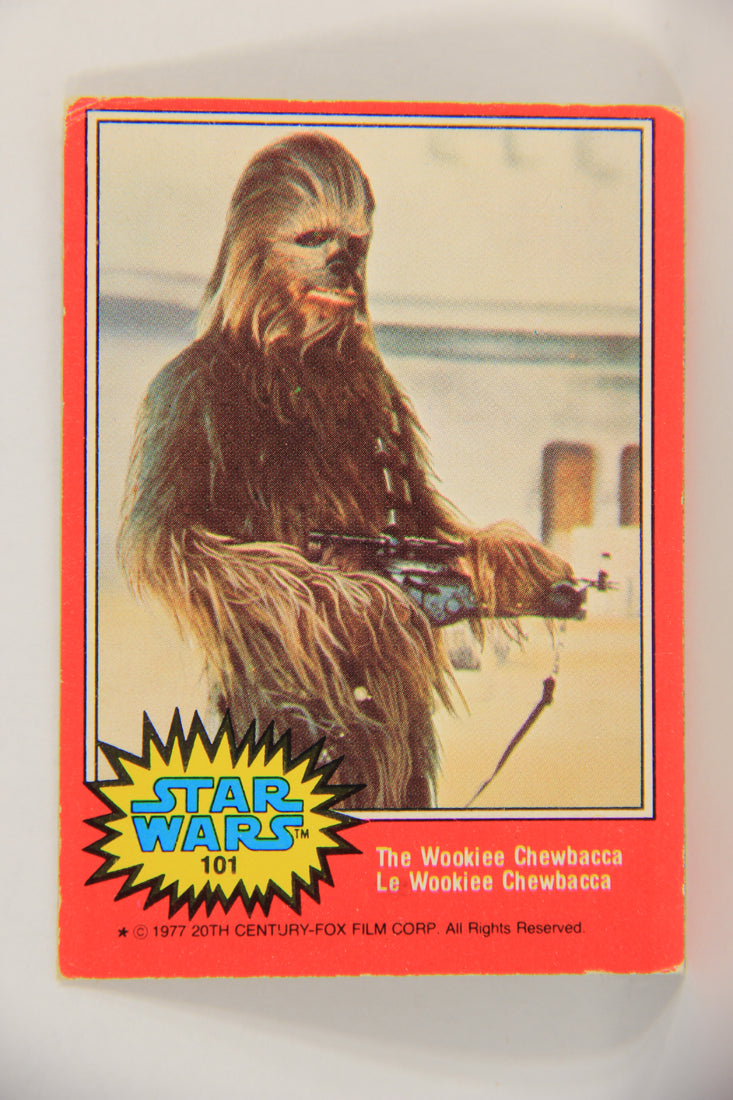 Star Wars 1977 Trading Card #101 The Wookiee Chewbacca FR-ENG O-Pee-Chee L018791