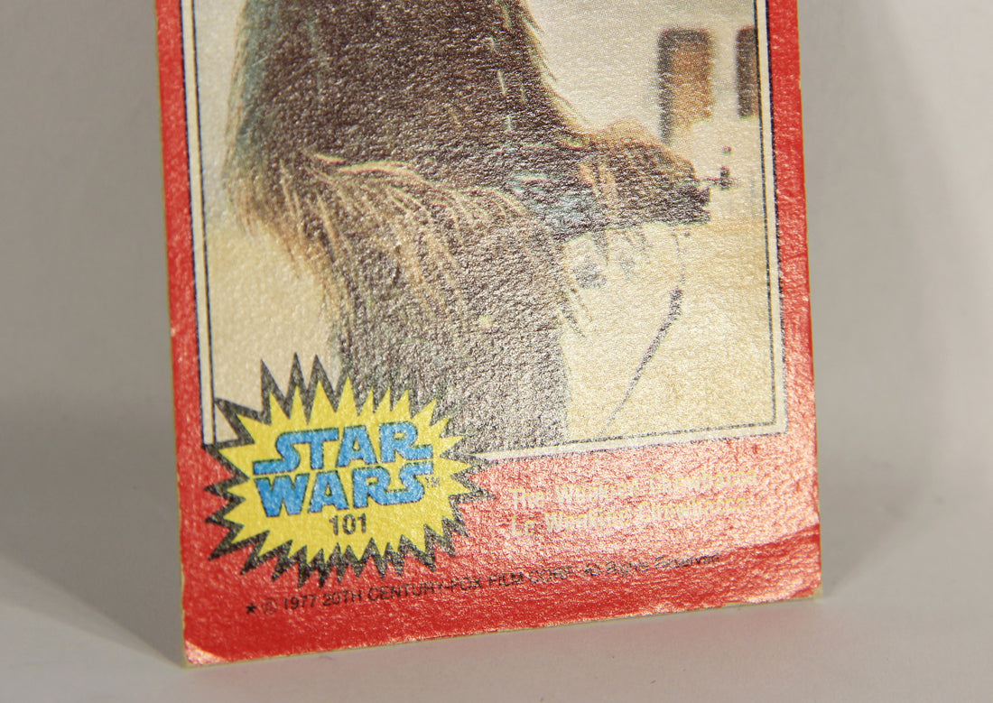 Star Wars 1977 Trading Card #101 The Wookiee Chewbacca FR-ENG O-Pee-Chee L018791