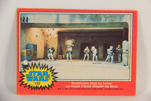 Star Wars 1977 Card #103 Stormtroopers Attack Our Heroes FR-ENG OPC L018793