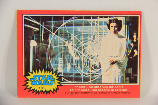 Star Wars 1977 Trading Card #108 Princess Leia Observes The Battle FR-ENG OPC L018798