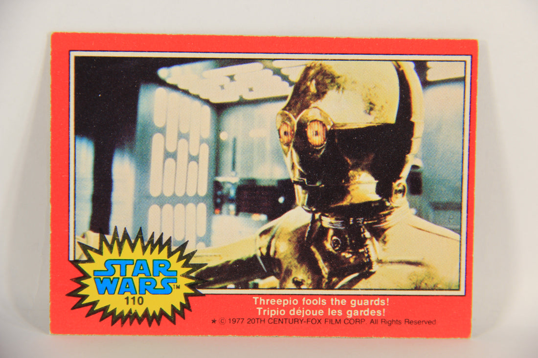 Star Wars 1977 Trading Card #110 Threepio Fools The Guards FR-ENG OPC L018800