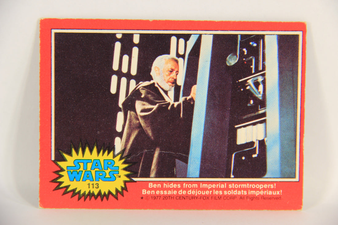 Star Wars 1977 Card #113 Ben Hides From Imperial Stormtroopers FR-ENG OPC L018803