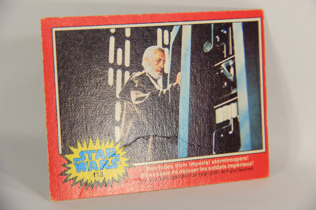 Star Wars 1977 Card #113 Ben Hides From Imperial Stormtroopers FR-ENG OPC L018803