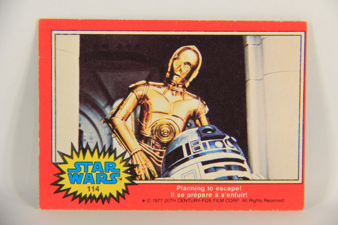 Star Wars 1977 Trading Card #114 Planning To Escape FR-ENG O-Pee-Chee L018804