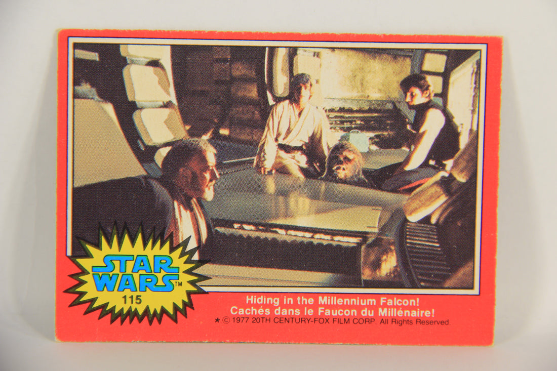 Star Wars 1977 Trading Card #115 Hiding In The Millennium Falcon FR-ENG OPC L018805