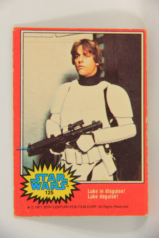 Star Wars 1977 Trading Card #125 Luke In disguise FR-ENG O-Pee-Chee OPC L018815