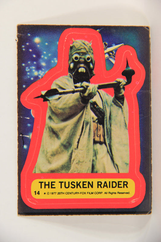 Star Wars 1977 Sticker Card #14 The Tusken Raider ENG O-Pee-Chee L018823