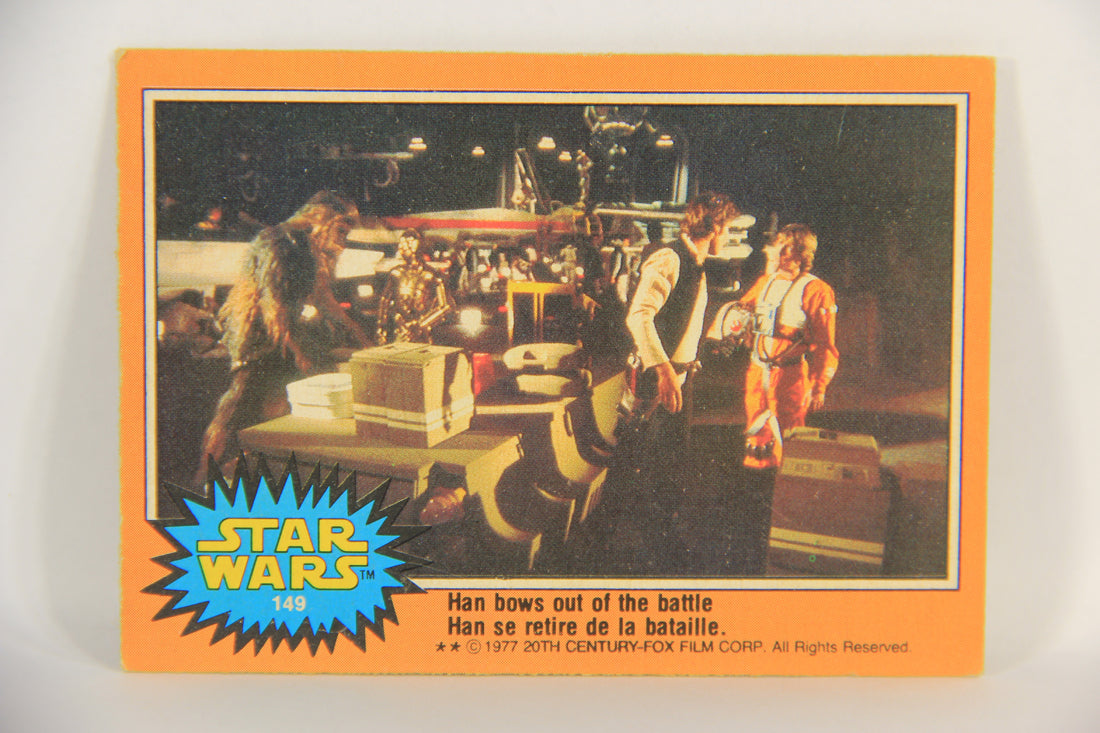 Star Wars 1977 Trading Card #149 Han Bows Out Of The Battle FR-ENG OPC L018830