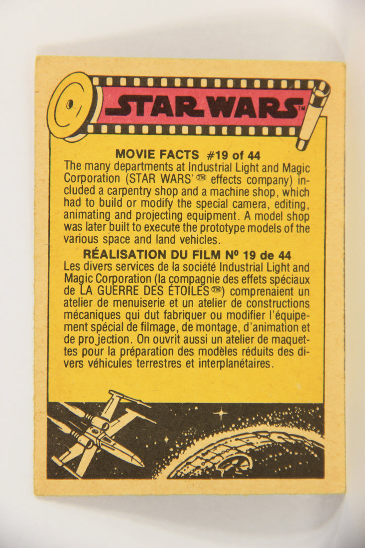 Star Wars 1977 Trading Card #149 Han Bows Out Of The Battle FR-ENG OPC L018830