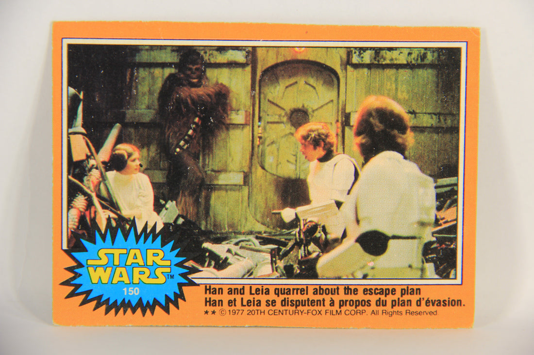 Star Wars 1977 Card #150 Han And Leia Quarrel About The Escape Plan FR-ENG OPC L018831