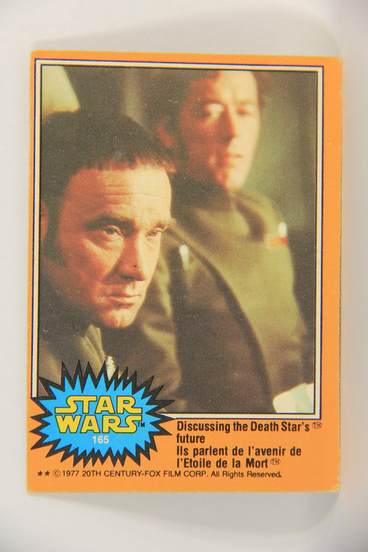 Star Wars 1977 Card #165 Discussing The Death Star's Future FR-ENG OPC L018836