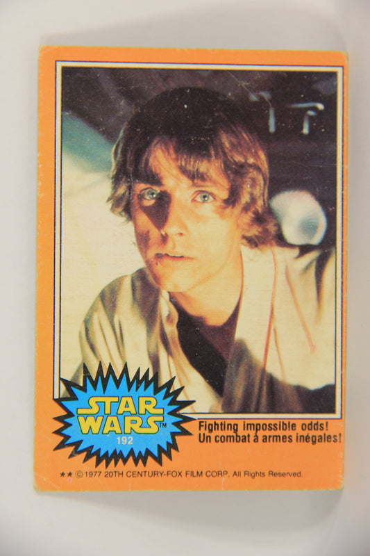 Star Wars 1977 Trading Card #192 Fighting Impossible Odds FR-ENG OPC L018850