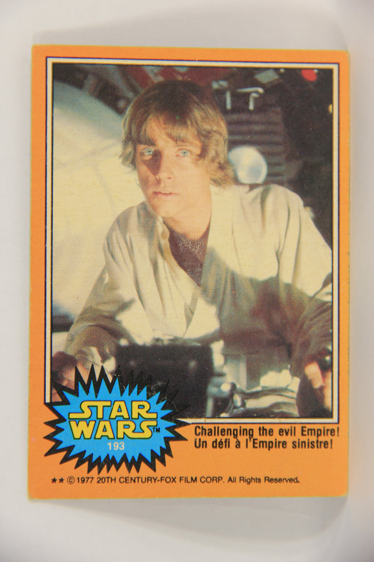 Star Wars 1977 Trading Card #193 Challenging The Evil Empire FR-ENG OPC L018851