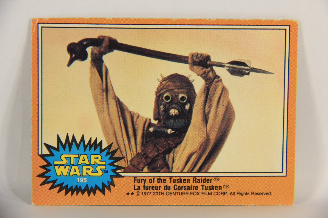 Star Wars 1977 Trading Card #195 Fury Of The Tusken Raider FR-ENG OPC L018853