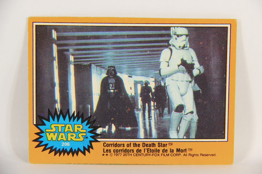 Star Wars 1977 Trading Card #206 Corridors Of The Death Star FR-ENG OPC L018859