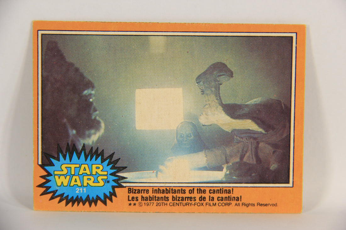 Star Wars 1977 Trading Card #211 Bizarre Inhabitants Of The Cantina FR-ENG OPC L018861