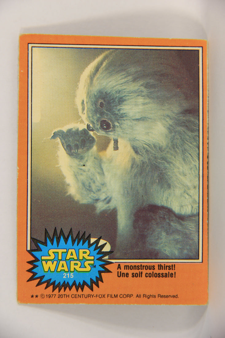 Star Wars 1977 Trading Card #215 A Monstrous Thirst FR-ENG OPC L018863