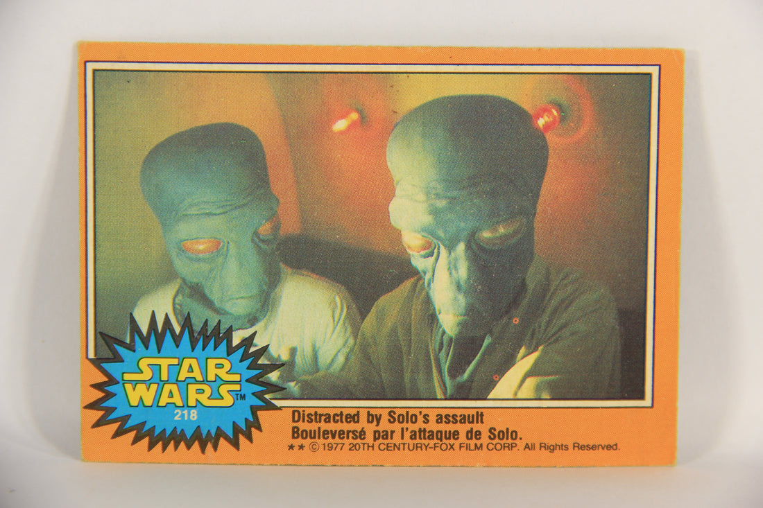 Star Wars 1977 Trading Card #218 Distracted By Solo's Assault FR-ENG OPC L018865