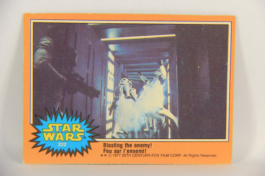 Star Wars 1977 Trading Card #222 Blasting The Enemy FR-ENG OPC L018868