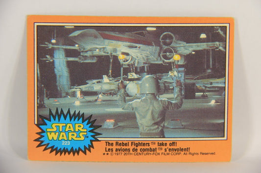 Star Wars 1977 Trading Card #223 The Rebel Fighters Take Off FR-ENG OPC L018869