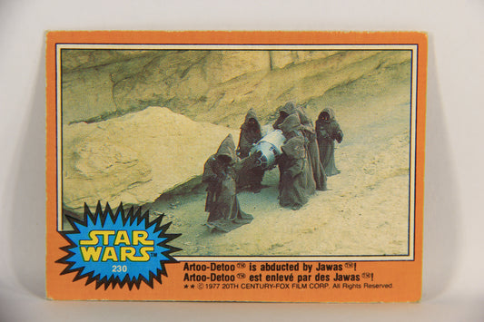 Star Wars 1977 Card #230 Artoo-Detoo Is Abducted By Jawas FR-ENG OPC L018873