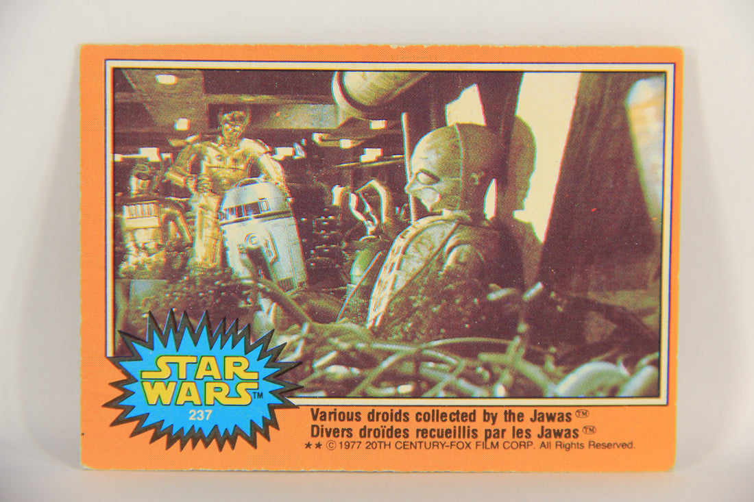 Star Wars 1977 Card #237 Various Droids Collected By The Jawas FR-ENG OPC L018875