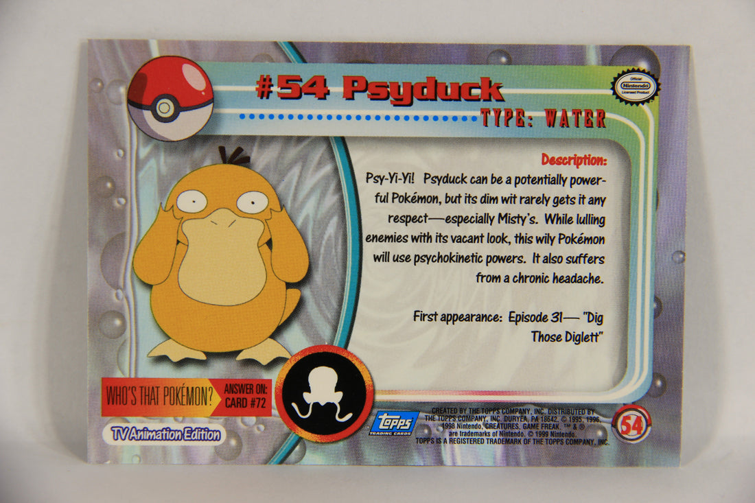 Pokémon Card Psyduck #54 TV Animation Blue Logo 1st Print ENG L018925