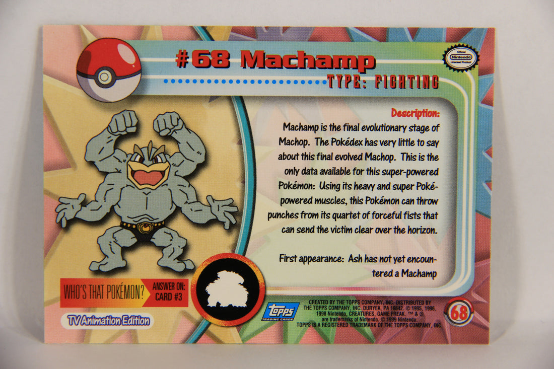 Pokémon Card Machamp #68 TV Animation Blue Logo 1st Print ENG L018927