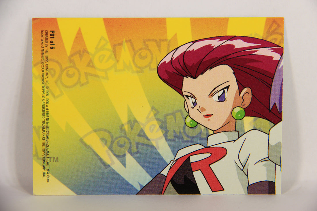 Pokémon Card TV Animation #P01 Of 06 Pikachu And Jesse Blue Logo 1st Print Puzzle ENG L018929