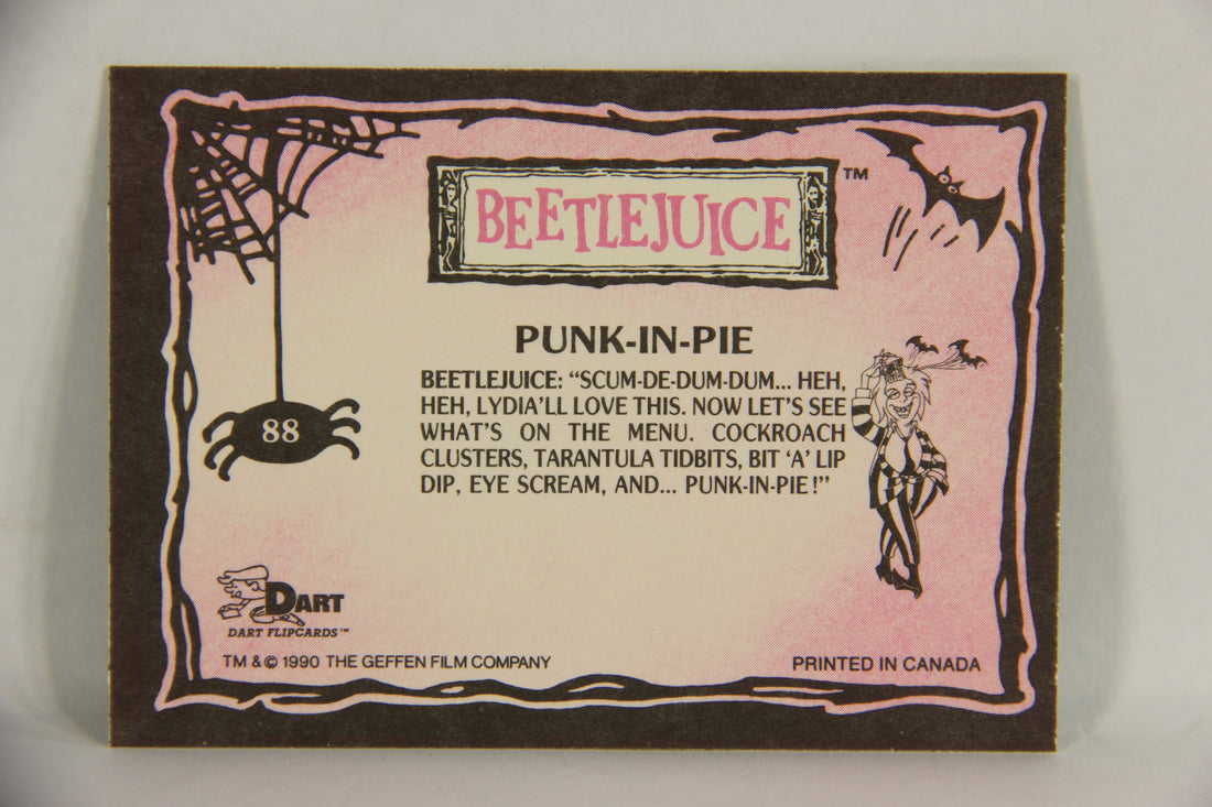 Beetlejuice 1990 Trading Card #88 Punk-In-Pie ENG L018952
