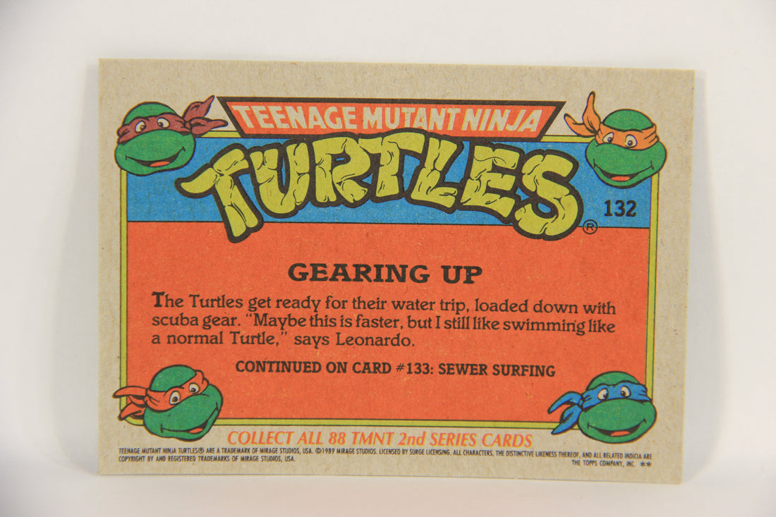 Teenage Mutant Ninja Turtles 2nd Series 1989 Trading Card #132 Gearing Up L018988