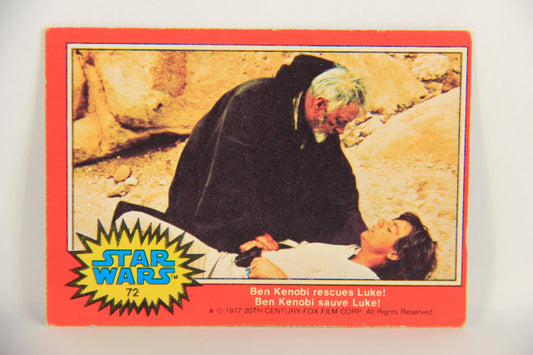 Star Wars 1977 Trading Card #72 Ben Kenobi Rescues Luke FR-ENG O-Pee-Chee L019030