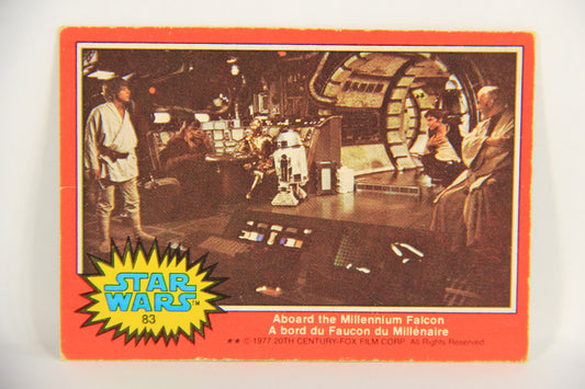Star Wars 1977 Trading Card #83 Aboard The Millennium Falcon FR-ENG OPC L019034