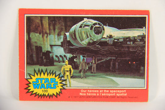 Star Wars 1977 Card #100 Our Heroes At The Spaceport FR-ENG O-Pee-Chee L019039