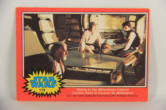 Star Wars 1977 Trading Card #115 Hiding In The Millennium Falcon FR-ENG OPC L019043