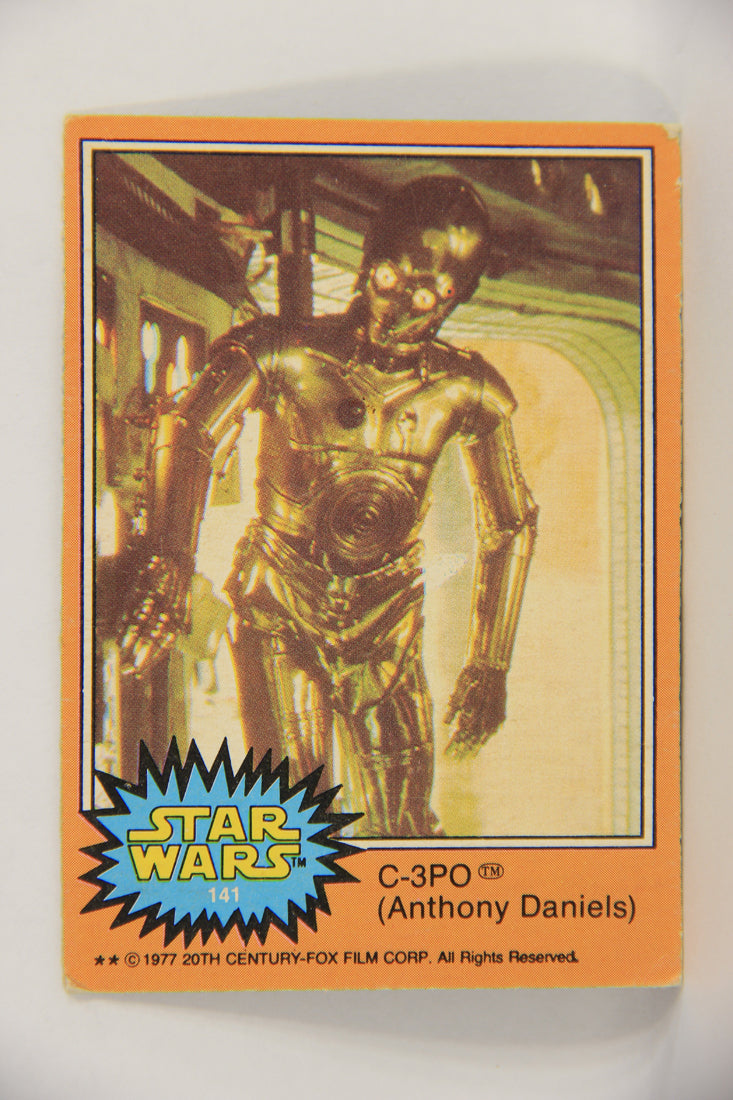 Star Wars 1977 Card #141 C-3PO (Anthony Daniels) Corrected Version FR-ENG OPC L019048
