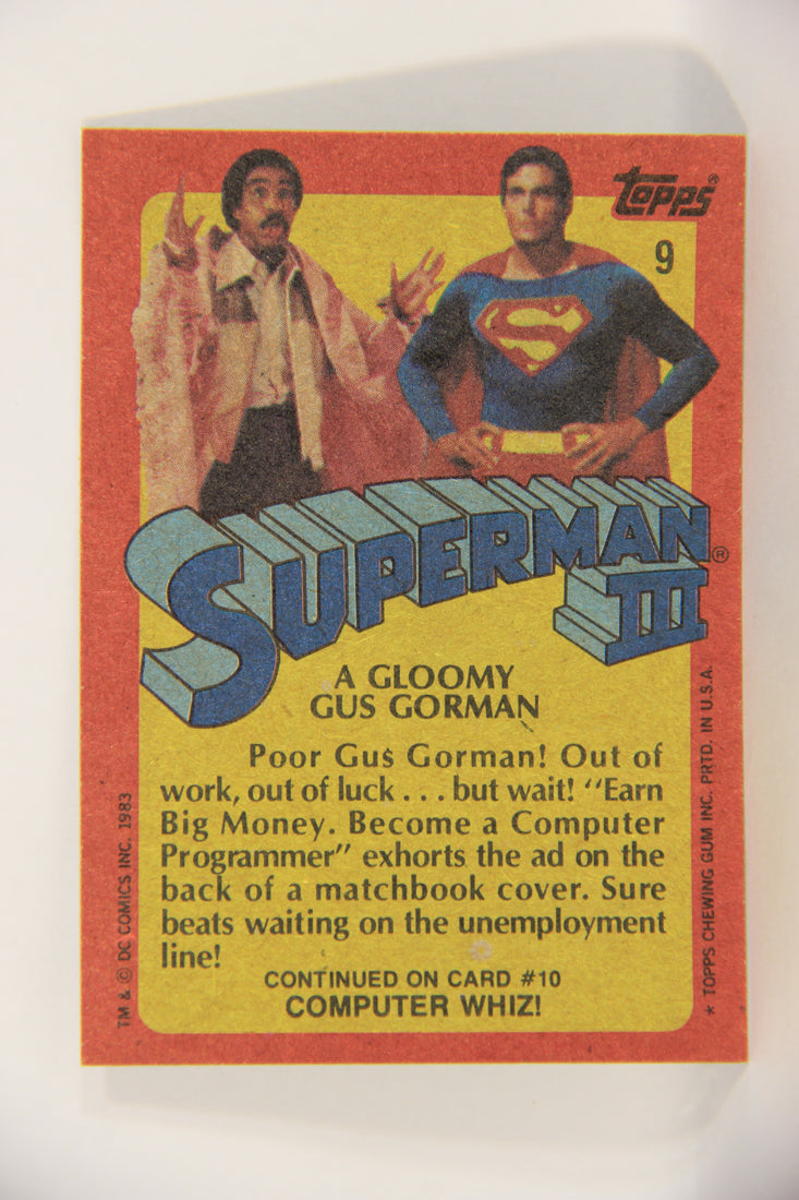 Superman 3 Topps 1983 Trading Card #9 A Gloomy Gus Gorman ENG L019074