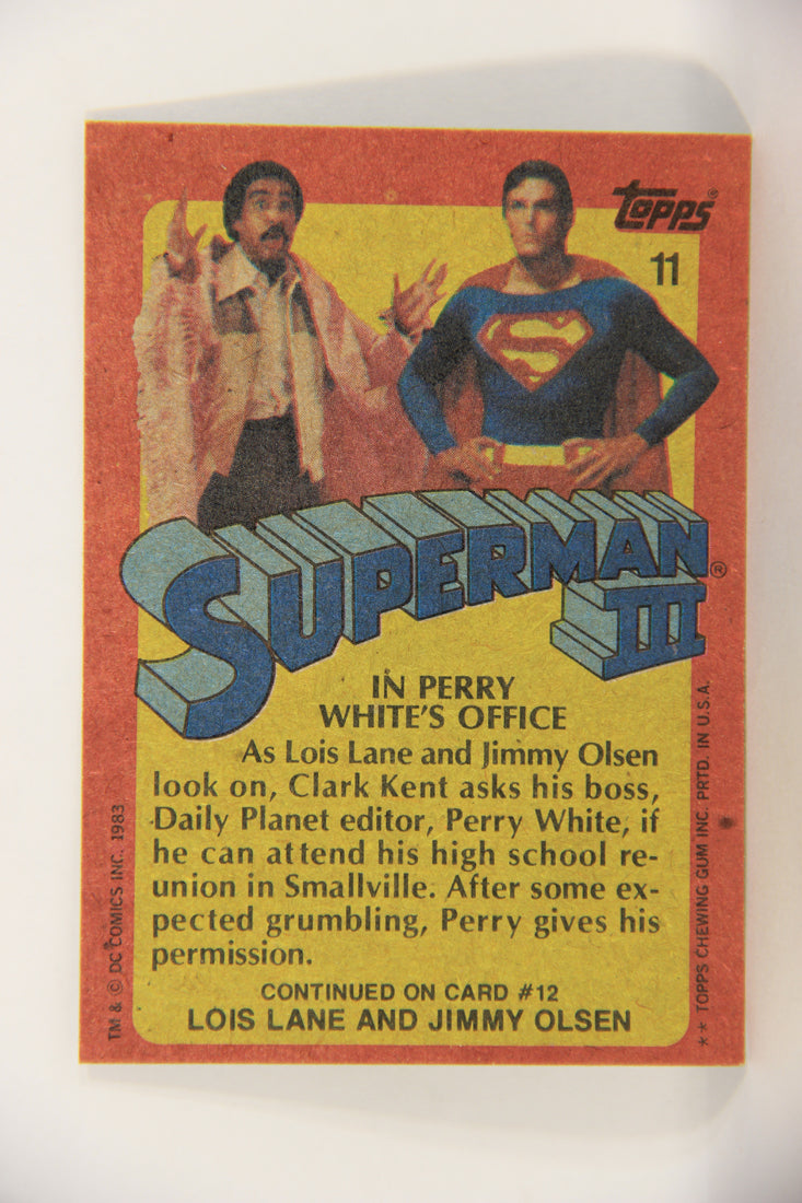 Superman 3 Topps 1983 Trading Card #11 In Perry White's Office ENG L019076