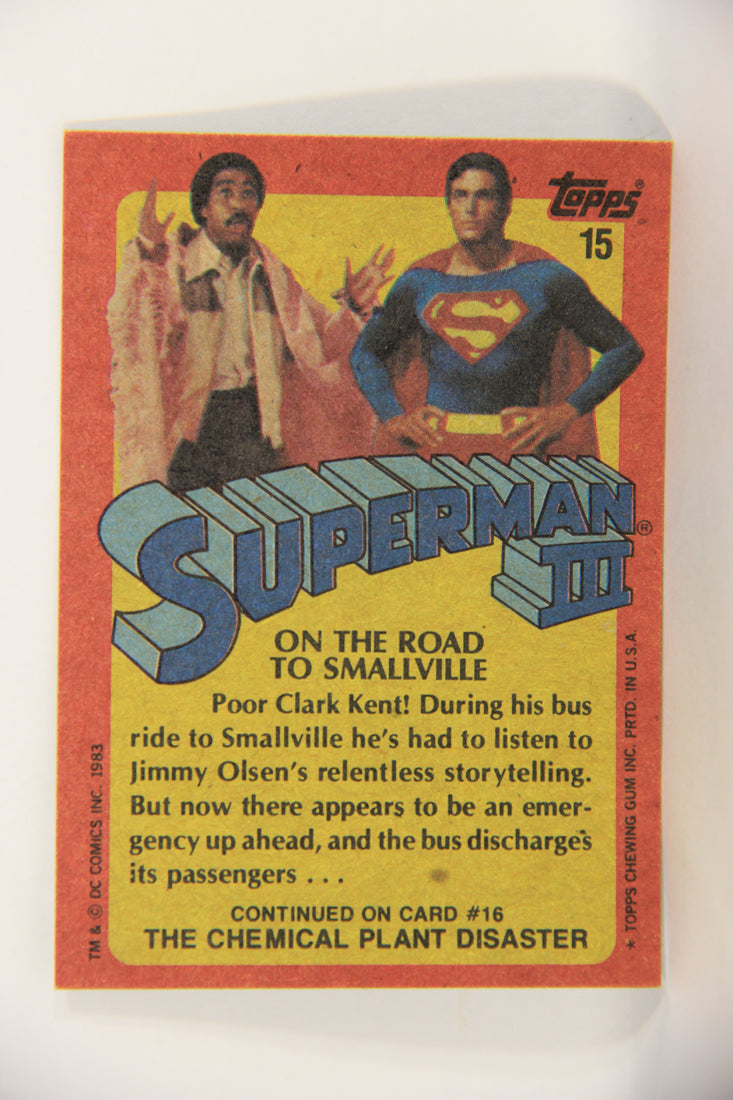 Superman 3 Topps 1983 Trading Card #15 On The Road To Smallville ENG L019080