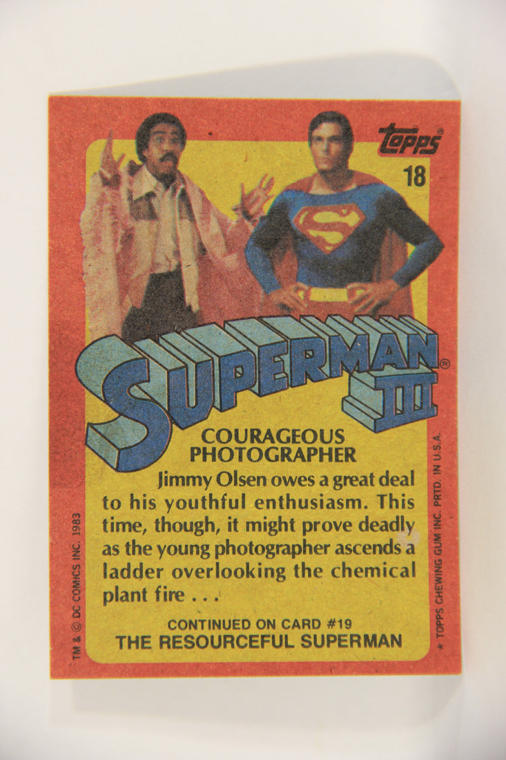 Superman 3 Topps 1983 Trading Card #18 Courageous Photographer ENG L019083