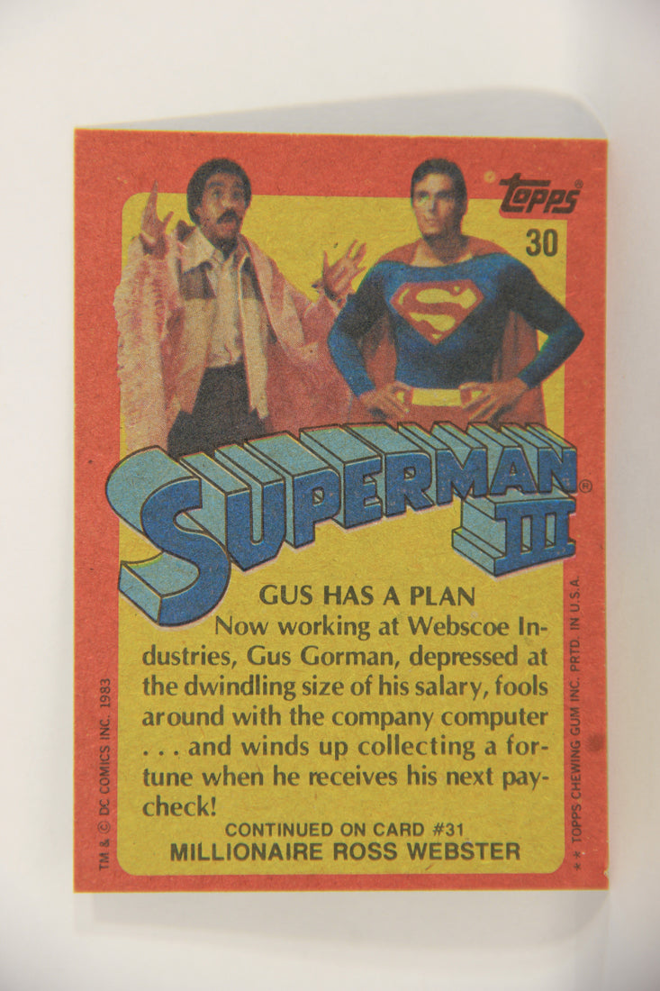Superman 3 Topps 1983 Trading Card #30 Gus Has A Plan ENG L019095