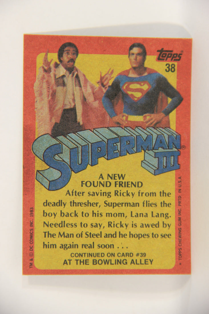 Superman 3 Topps 1983 Trading Card #38 A New Found Friend ENG L019103