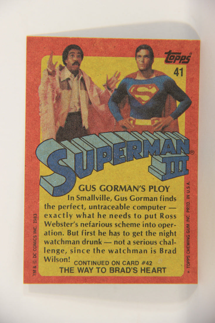 Superman 3 Topps 1983 Trading Card #41 Gus Gorman's Ploy ENG L019106