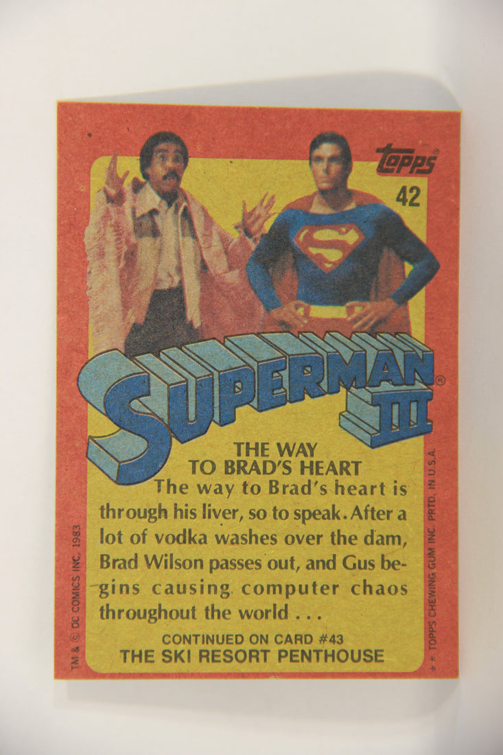 Superman 3 Topps 1983 Trading Card #42 The Way To Brad's Heart ENG L019107