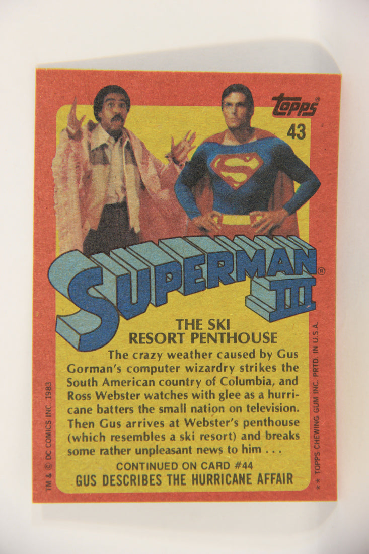 Superman 3 Topps 1983 Trading Card #43 The Ski Resort Penthouse ENG L019108