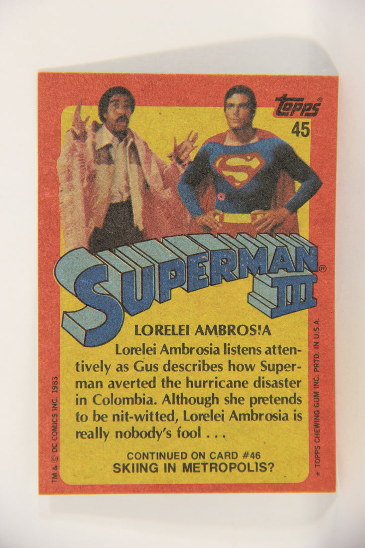 Superman 3 Topps 1983 Trading Card #45 Lorelei Ambrosia ENG L019110